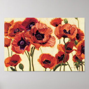 Poster Fleurs rouges