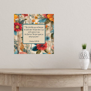 Poster Fleurs rustiques colorées personnalisables