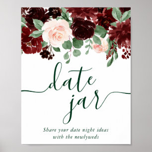 Poster Fleurs Rustiques   Pot de Nuit de Date en Terracot
