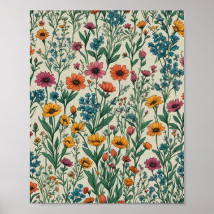 Poster Fleurs sauvages