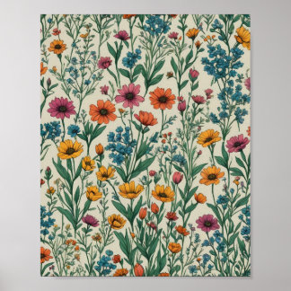 Poster Fleurs sauvages