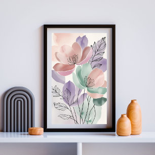 Poster Fleurs Sauvages Chuchotantes Floral Botanique Do