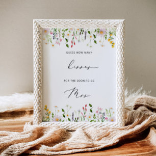 Poster Fleurs sauvages combien de baisers jeu de baby sho