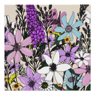 Poster Fleurs sauvages d'été