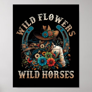 Poster Fleurs sauvages du couteau de soleil du Sud - Fleu