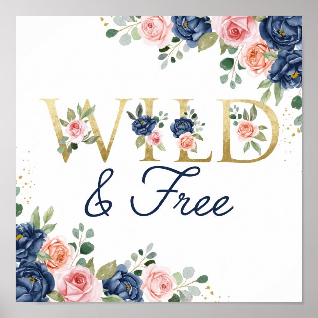 Poster Fleurs sauvages et libres (Devant)