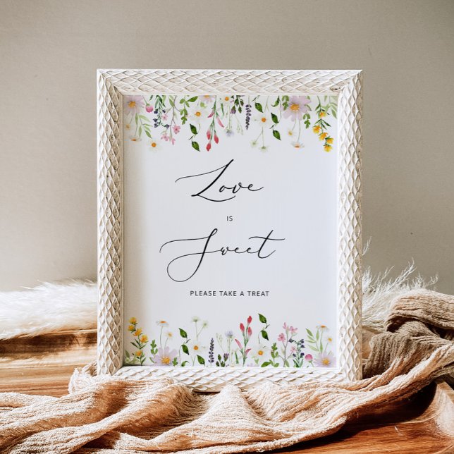 Poster Fleurs sauvages L'amour est doux, prenez une frian (Créateur téléchargé)