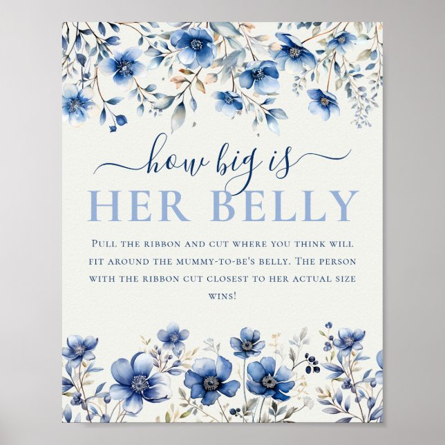 Poster Fleurs sauvages Quelle est la taille de son ventre (Devant)