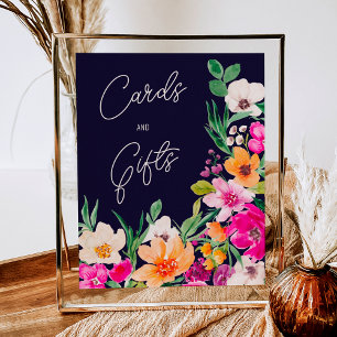 Poster Fleurs sauvages vives et vives bienvenue douche nu
