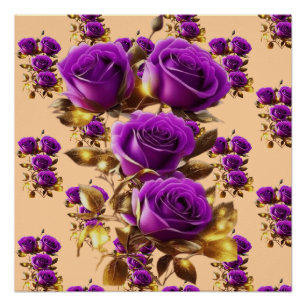 Poster Fleurs violettes