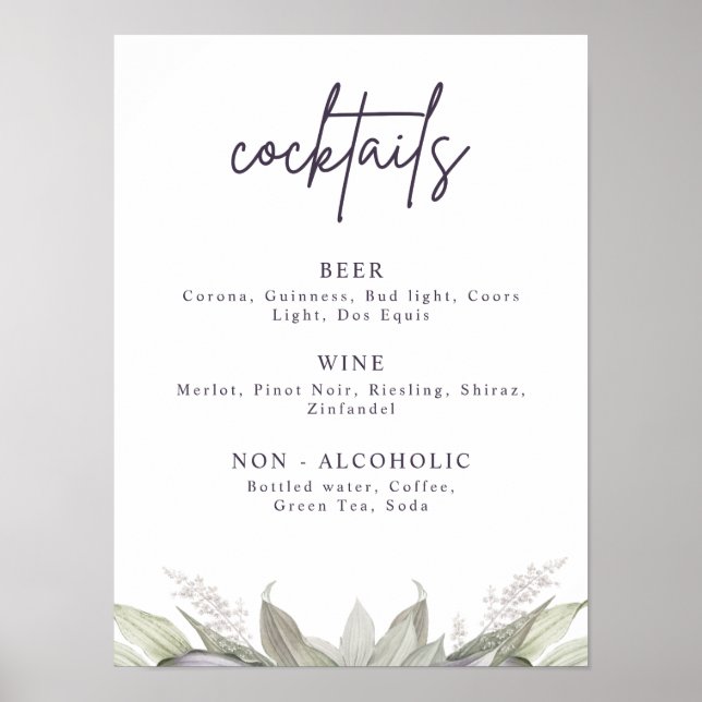 Poster Fleurs violettes et vertes aériennes, Menu de bois (Devant)