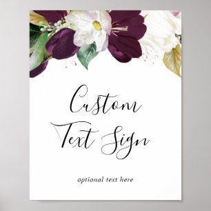 Poster Fleurs violettes lunatiques Cartes & Cadeaux Ensei