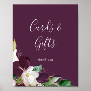 Poster Fleurs Violettes Maussades   Panneau Cartes et Cad