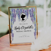 Fleurs Violettes Vintage Bienvenue Shower de Marié