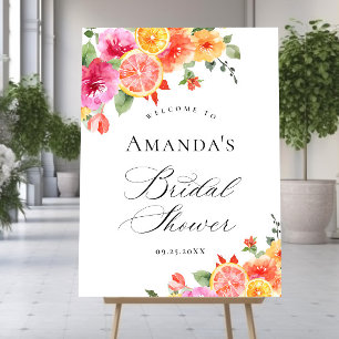 Poster Fleurs vives Floral Citrus Fête des mariées BIENVE