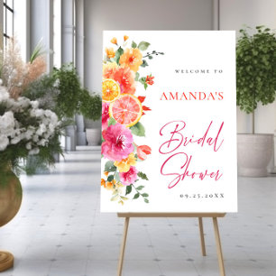Poster Fleurs vives Floral Citrus Fête des mariées BIENVE