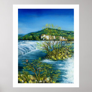 Poster FLEUVE ARNO À ROVEZZANO Florence Toscane Paysage