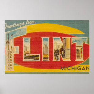 Poster Flint, MichiganLarge Letter ScenesFlint, MI