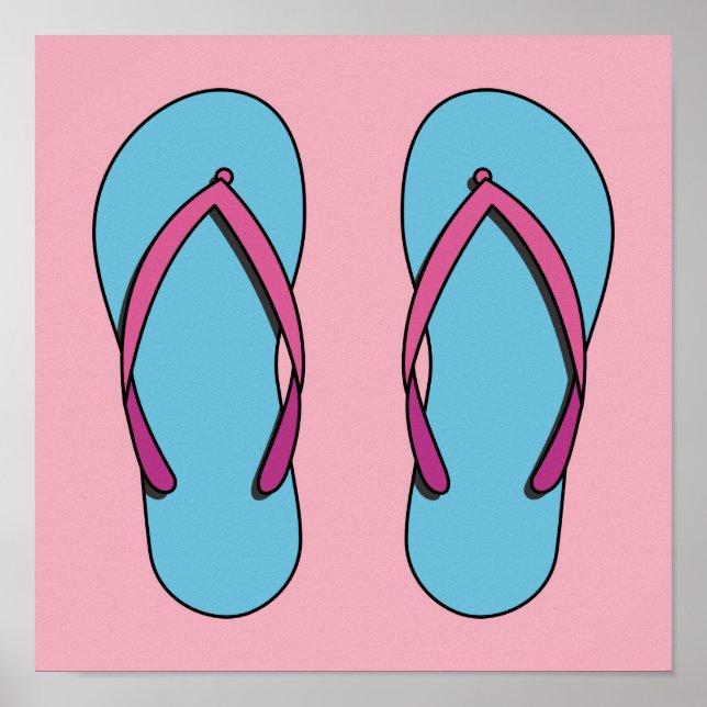 Poster Flip Flops de plage (Devant)