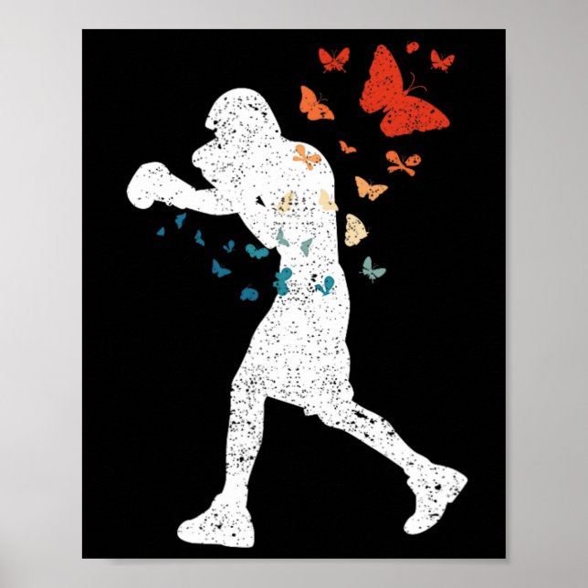 Poster Float Comme Papillon Sting Bee Boxer Love Boxer S (Devant)