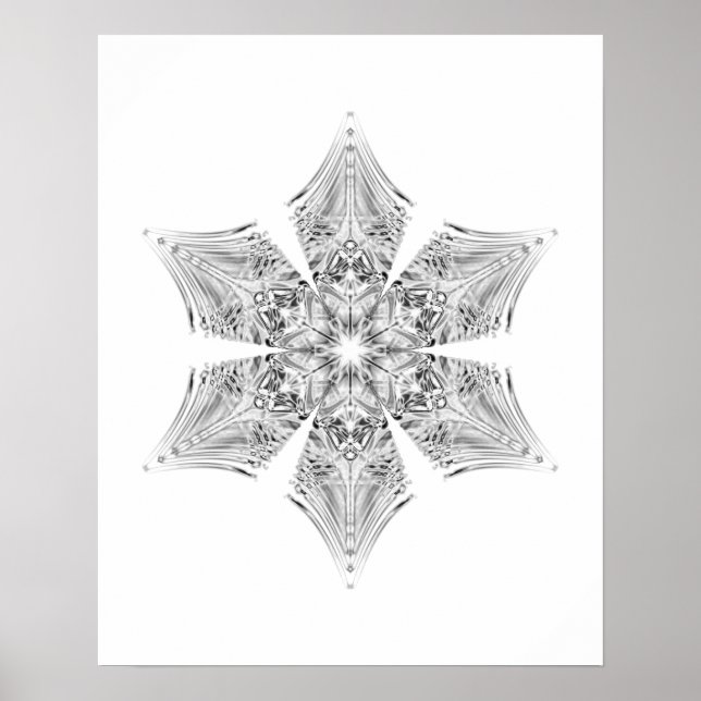 Poster Flocon de neige cristal (Devant)