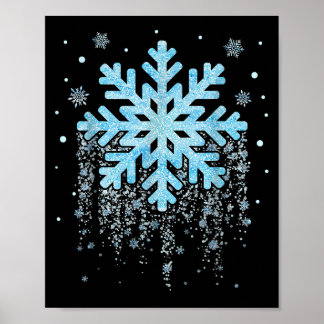 Poster Flocon de neige hiver Noël Matching Hommes Femmes