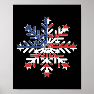 Poster Flocon De Neige - Libéral Démocrate Pour Le 4 Juil