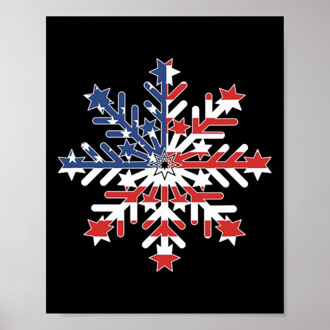 Poster Flocon De Neige - Libéral Démocrate Pour Le 4 Juil (Devant)