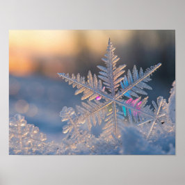 Poster Flocon de neige scintillant avec effet Prism
