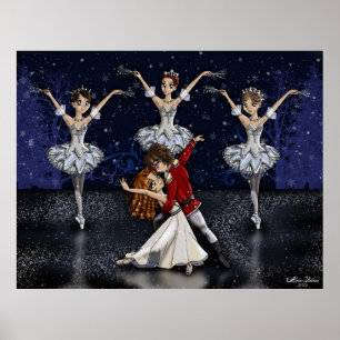 Poster Flocons de neige de casse-noix d'Anime