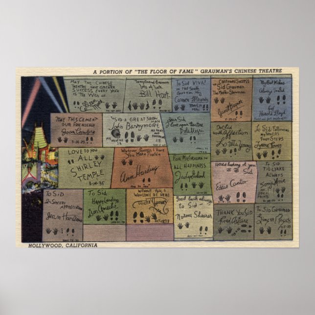 Poster Floor of Fame, Théâtre chinois de Grauman (Devant)