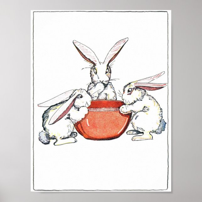 Poster Flopsy, Mopsy et Cotton Tail (Devant)