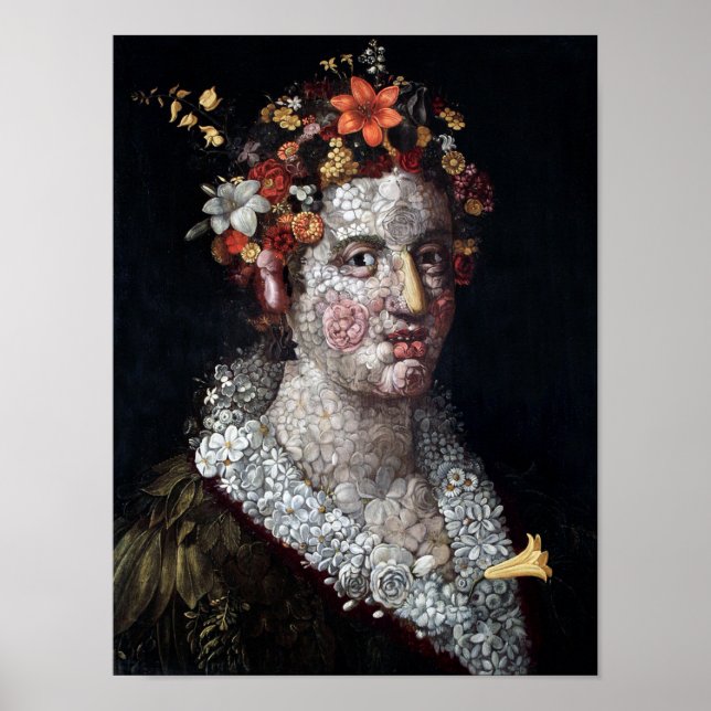 Poster Flora, Arcimboldo (Devant)