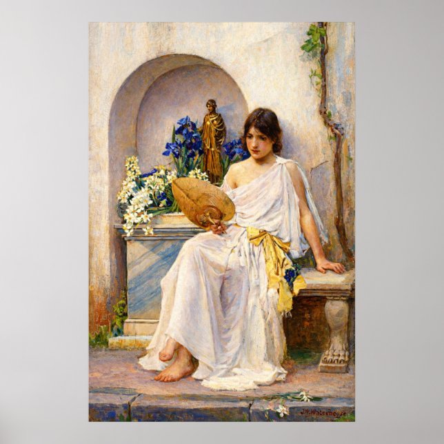 Poster Flora par John William Waterhouse (Devant)