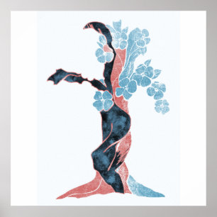 Poster Floraison d'arbre