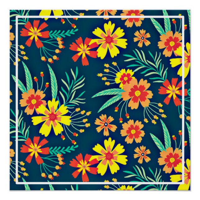 Poster Floral Arrière - plan Belle conception-46566 (Devant)