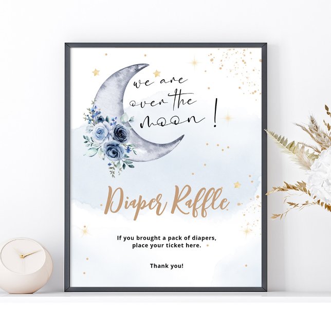 Poster Floral Au-Dessus Du Raffle De La Lune (Créateur téléchargé)