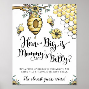 Poster Floral Beehive Honey Sweet Bee Belly Jeu