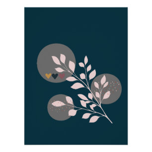 Poster Floral Boho moderne brillant