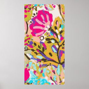 Poster Floral Boho rose I