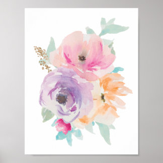 Poster floral Bouquet d'aquarelle II