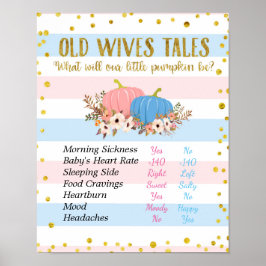 Poster Floral Citrouille Old Wives Tales Gender Revevela 