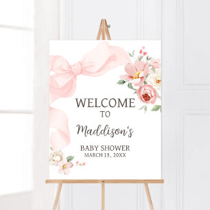 Poster Floral Coquette Baby in Bloom Baby shower Bienvenu