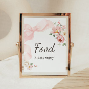 Poster Floral Coquette Baby in Bloom Baby shower Nourritu