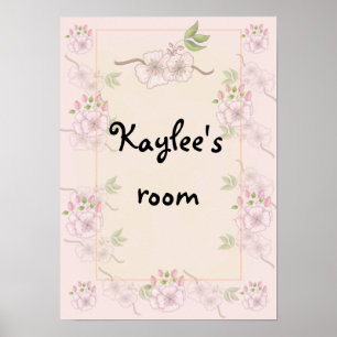 Poster floral de la pouponnière ou de la chambre à
