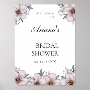 Poster Floral Eucalyptus Mariage Welcome Chant