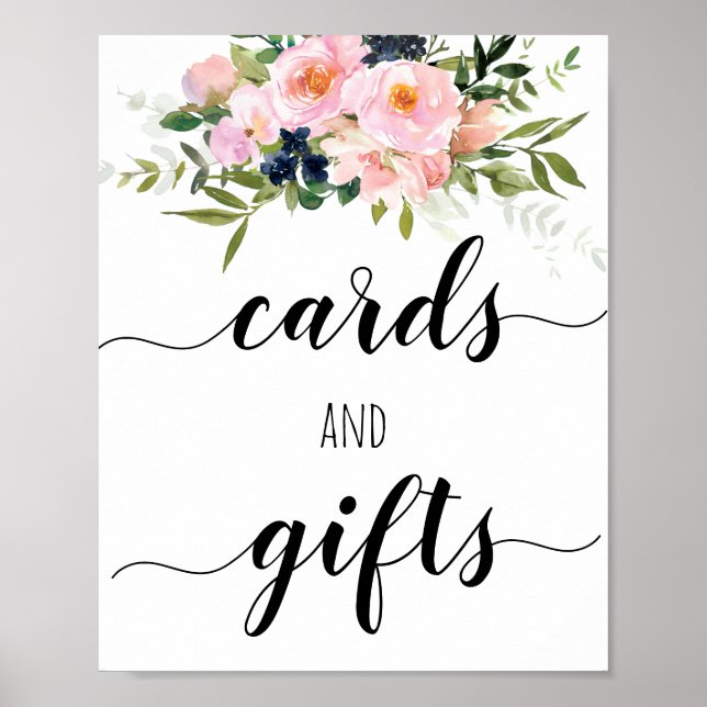 Poster Floral Fêtes des mariées Cartes & Cadeaux (Devant)