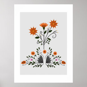 Poster Floral Moderne Contemporain
