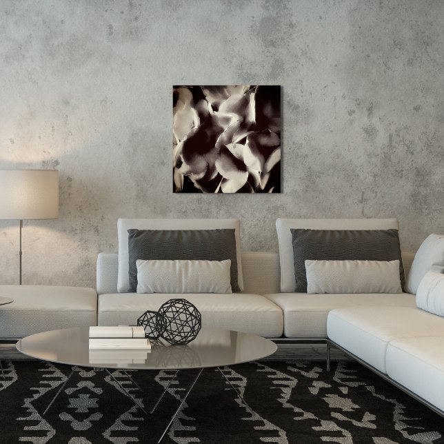 Poster Floral noir et blanc Abstrait (Créateur téléchargé)