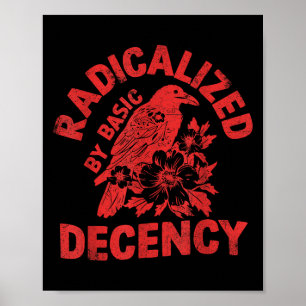 Poster Floral Radicalisé Par La Décence Fondamentale Femi